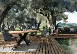 TAVOLO IN TEAK RICICLATO NERO PM02 - RAMSEY