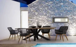 TAVOLO IN TEAK RICICLATO NERO PM02 - RAMSEY