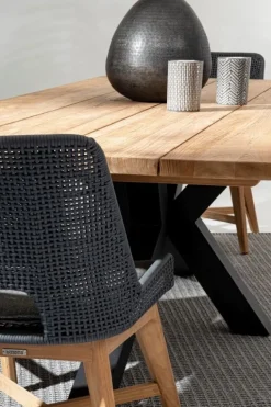 TAVOLO IN TEAK RICICLATO NERO PM02 - RAMSEY