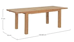 TAVOLO IN TEAK RICICLATO 160/220 - BOUNTY