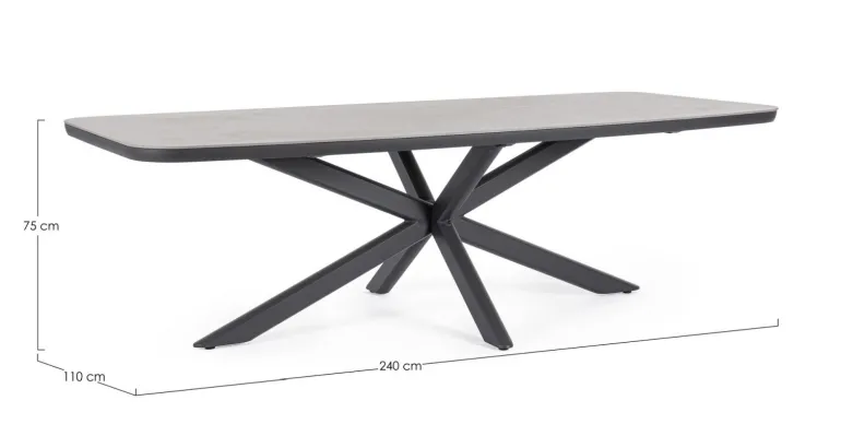 TAVOLO ISACCO 240X110 ANTR JX55