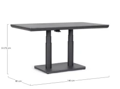 TAVOLO MIGUEL 140X80X51/72 ANTR JX55