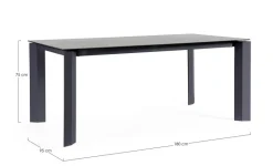 TAVOLO OTAVIO 180X95 ANTRACITE WG21