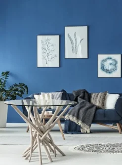 TAVOLO ROTONDO CON RIPIANO IN VETRO - SAHEL