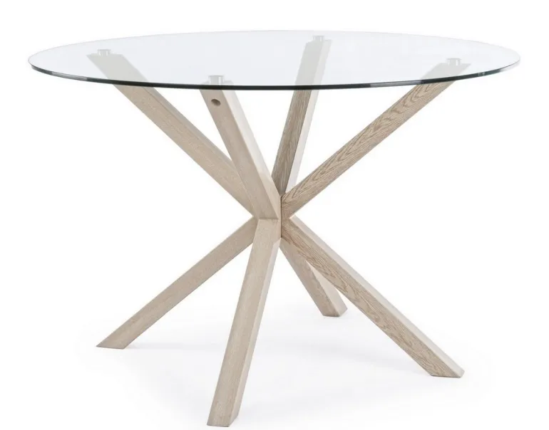 TAVOLO ROTONDO IN VETRO - MAY