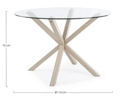 TAVOLO ROTONDO IN VETRO - MAY