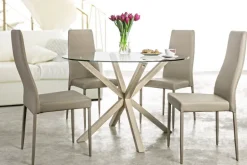 TAVOLO ROTONDO IN VETRO - MAY