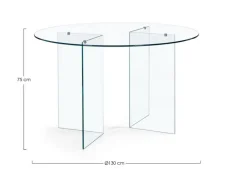 TAVOLO ROTONDO IN VETRO - IRIDE