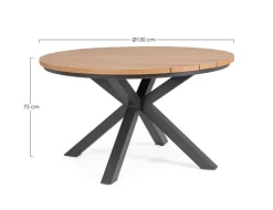 TAVOLO ZELMAR D130 ANTRACITE YK13