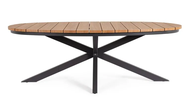 TAVOLO ZELMAR 218X115 ANTRACITE YK13