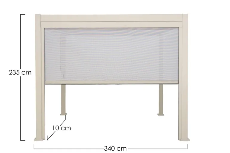 TENDA RULLO PERGOLA OCEAN LATO 3.6M SETA