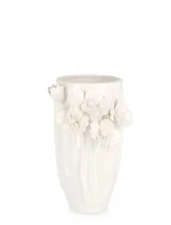 VASO DECORATIVO POPPY BIANCO H22