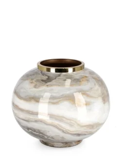 VASO MARSHA BOMB BIANCO GRIGIO ORO H25