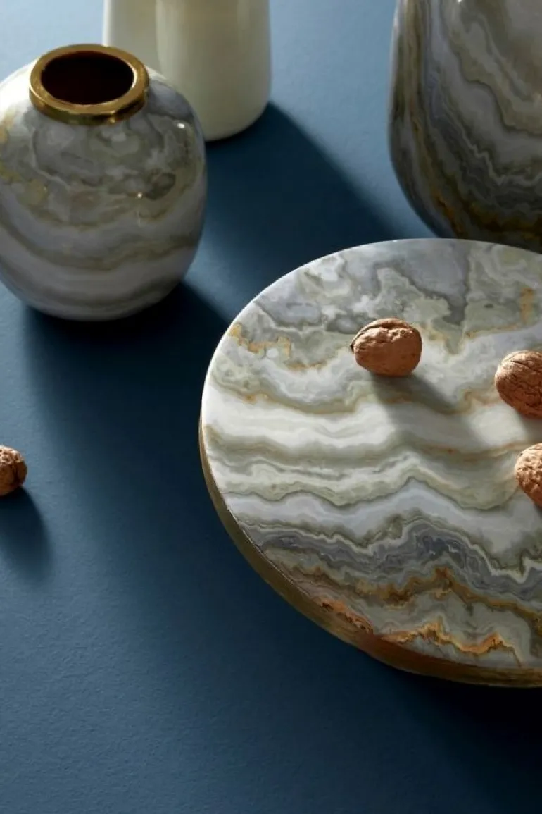 VASO MARSHA TO BIANCO GRIGIO ORO H17