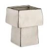 VASO NIKOS QUADRATO ALTO BIANCO H25