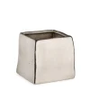 VASO NIKOS QUADRATO BASSO BIANCO H14