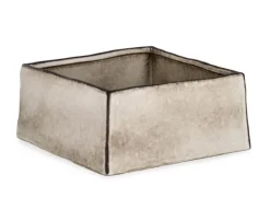 VASO NIKOS QUADRATO BASSO BIANCO H10,5