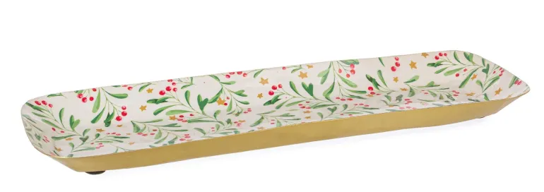 VASSOIO DECOR SYLVAN RETT AGRIFOGL 41X13