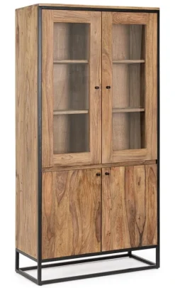 VETRINA IN LEGNO SHEESHAM - NARTAN
